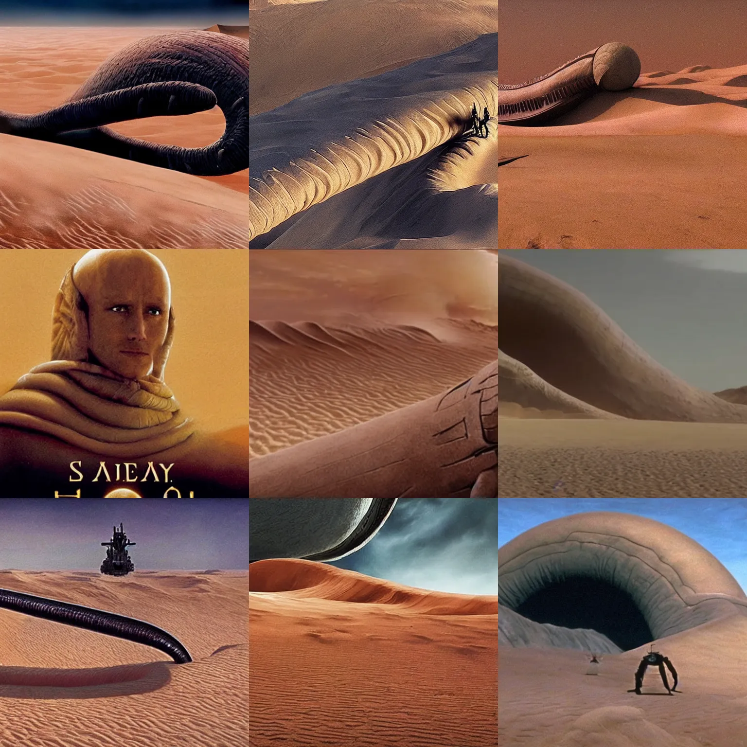 Prompt: Shai-Hulud. Dune movie 2021