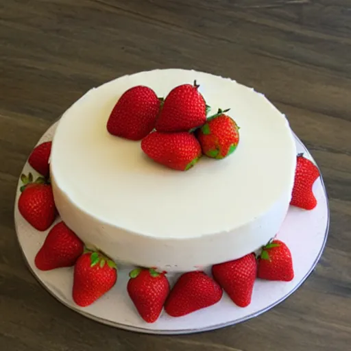 Prompt: strawberry cake