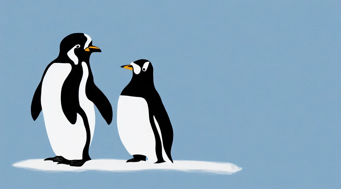 Prompt: linux tux penguin wallpaper painted by gogan