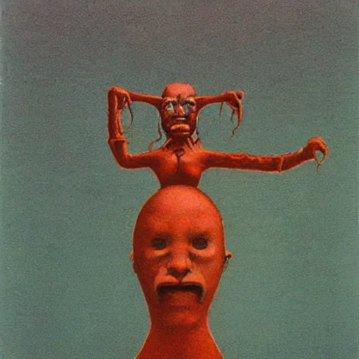 Image similar to the very funny nendroidstein nendroids, painted by zdzisław beksinski