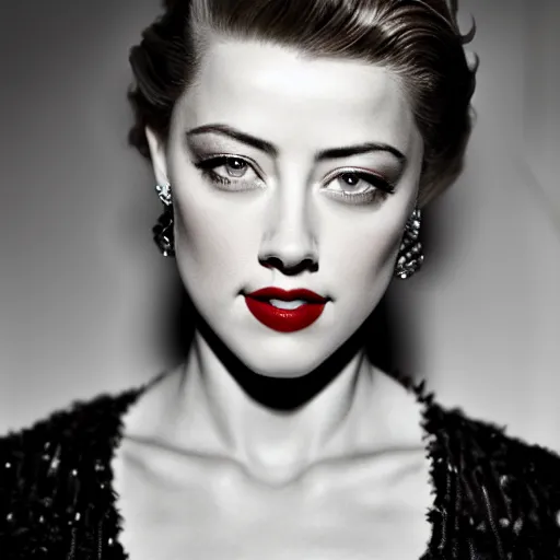 Image similar to portrait of amber heard by mario testino, 1 9 2 0 s hairstyle, headshot, ca. 1 9 2 0, detailed, award winning, sony a 7 r