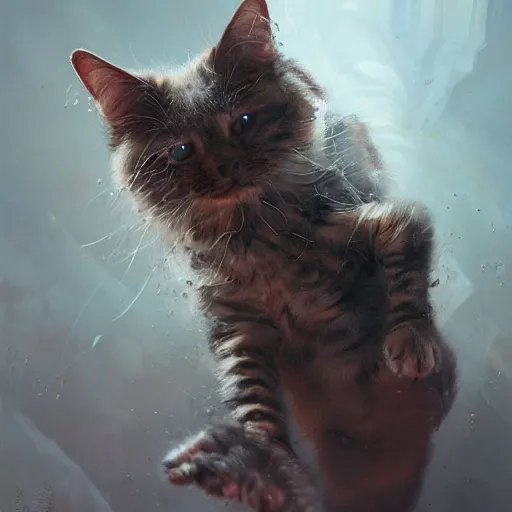 Image similar to Schrodinger cat, quantum mechanics, highly detailed, smooth, artstation, digital illustration by Ruan Jia and Mandy Jurgens and Artgerm and Wayne Barlowe and Greg Rutkowski and Zdislav Beksinski