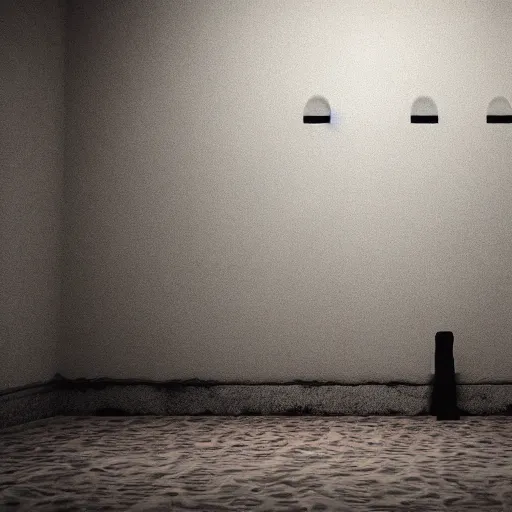 Image similar to unspeakable horrors, nightmare, horror, unknown, dark, liminal space, figure hiding in corner, 8 k octane render