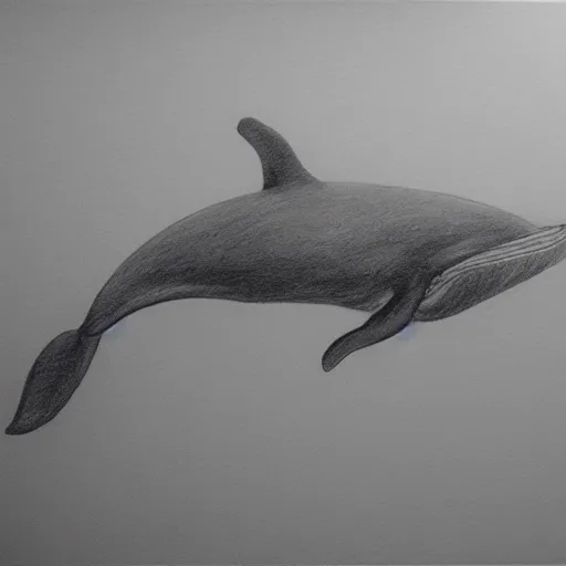 Image similar to a dark cloudy day, a whale swimming in the sky, pencil drawing, ultra realistic