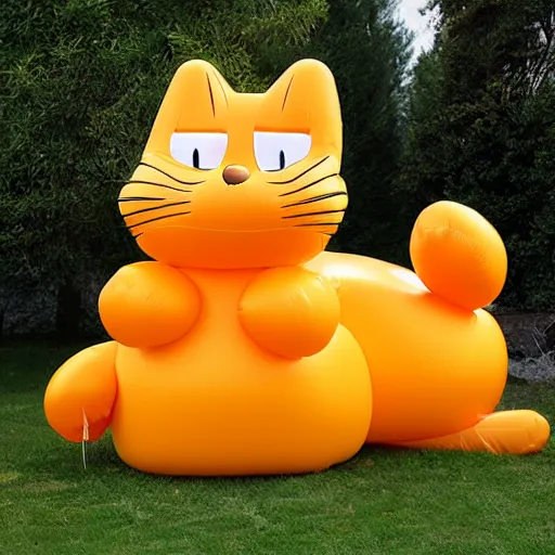 Image similar to inflated latex Garfield