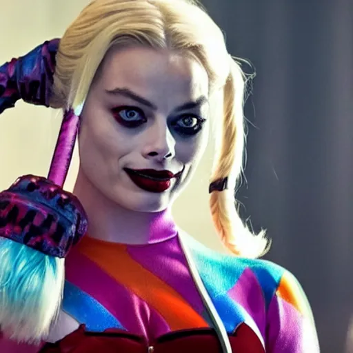 Prompt: margot robbie as harley quinn