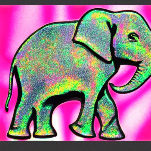 Image similar to a holographic elephant in the style of max loeffler