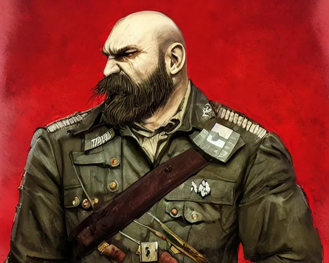 Prompt: portrait of doctor ivo robotnik as a waffen - ss officer, epic, tragic, dark fantasy art, fantasy, pretty, hd shot, digital portrait, beautiful, artstation, comic style, by artgerm, guy denning, jakub rozalski, magali villeneuve and charlie bowater