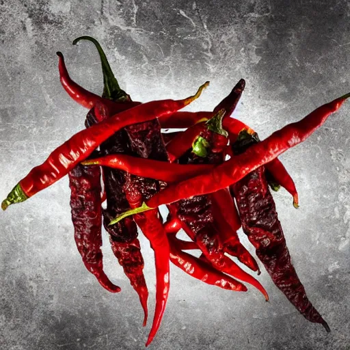 Prompt: nuclear warhead symbol spicy chili pepper
