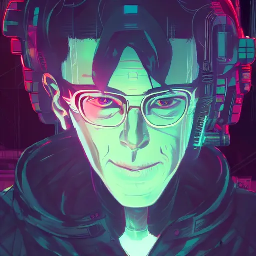 Image similar to william gibson as Case from Neuromancer, ambient lighting, 4k, anime key visual, lois van baarle, ilya kuvshinov, rossdraws, artstation