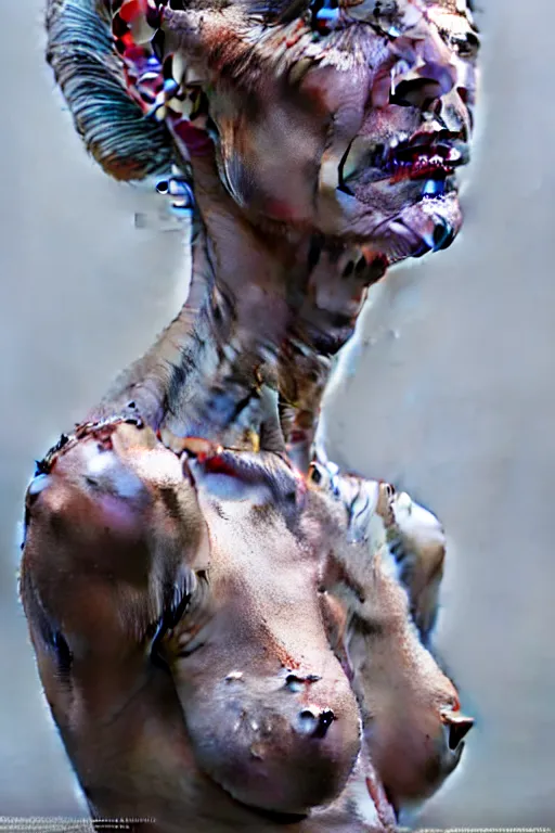 Image similar to hyperrealistic close-up rococo cyborg woman! highly detailed concept art eric zener elson peter cinematic hard lighting high angle hd 8k sharp shallow depth of field, inspired by David Paul Cronenberg and Zdzisław Beksiński