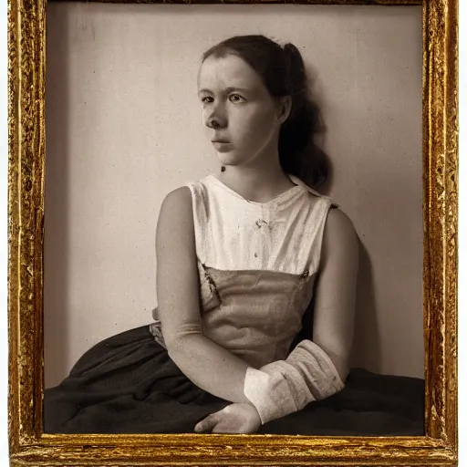 Image similar to photo of young woman by hendrikus van den sande bakhuyzen