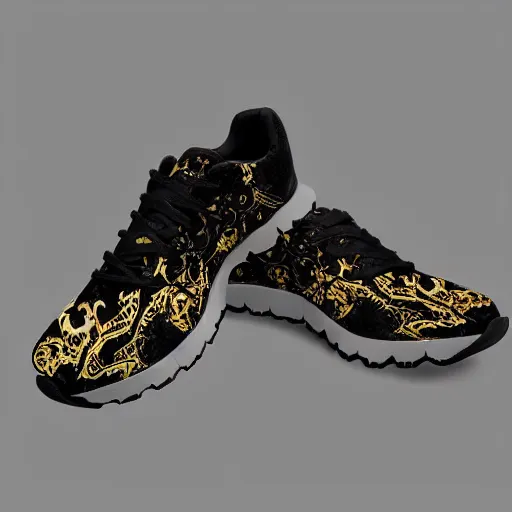 Image similar to baroque gothic running shoes