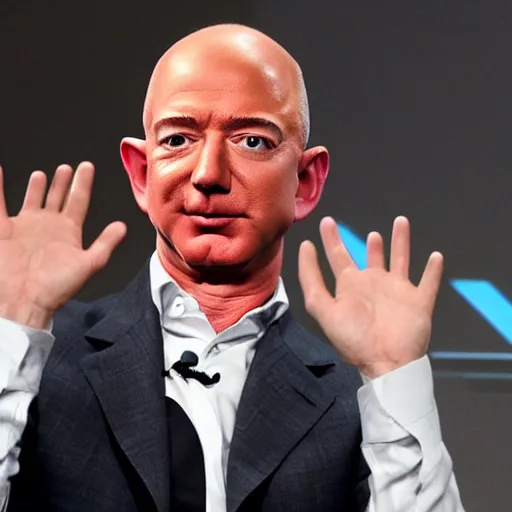 Prompt: jeff bezos sitting as professor charles xavier in xmen movie