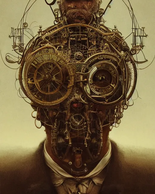 Prompt: epic portrait of victorian man scientist, steampunk, highly detailed, intricate details, symmetry, golden ratio, illustration, realistic, 8 k, high sharpness, by beksinski and rutkowski and stalenhag