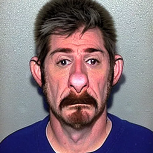 Image similar to muppet mugshot. arrested, driving under the influence