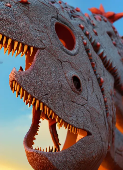 Prompt: closeup of a dinosaur plastic toy, depth of field, zeiss lens, detailed, symmetrical, centered, breathtaking, 8 k resolution, extremely detailed, beautiful, establishing shot, artistic, hyperrealistic, octane render