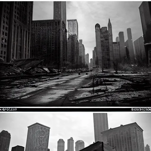 Image similar to post-apocalyptic Chicago