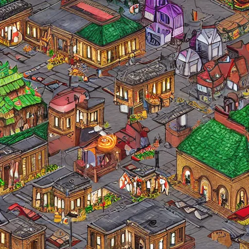 Image similar to town under microscope