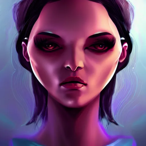 Prompt: face portrait of a robotic woman, sci fi, futuristic, cyber punkinspired by lois van baarle, cinematic, 8 k