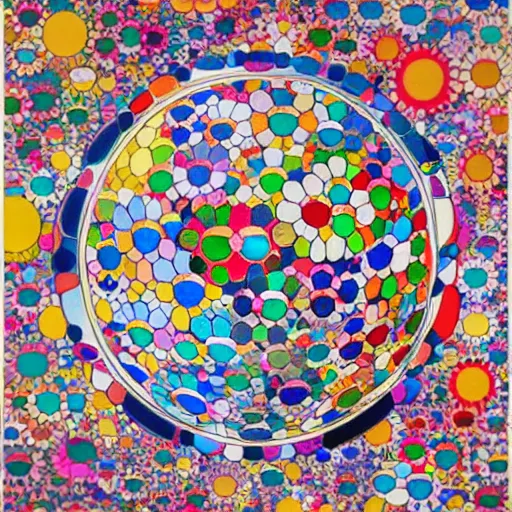 Prompt: unfathomable vastness of infinity, color field, Takashi Murakami and Masaaki Sasamoto