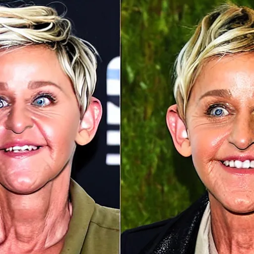 Image similar to ellen degeneres with snake for hair