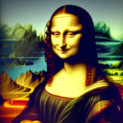 Image similar to a jigsaw puzzle of the mona lisa