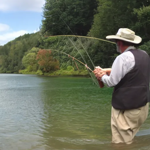 Image similar to Fly fisherman at birthday party