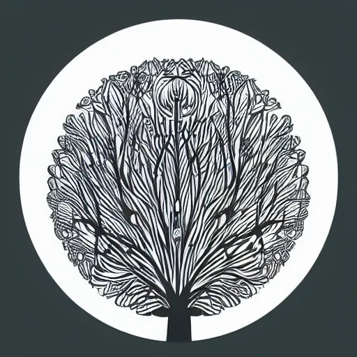 Image similar to minimalist boho style art of lothlorien, illustration, vector art