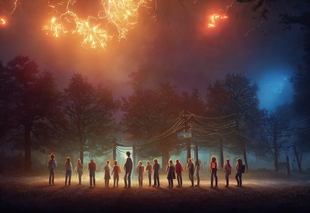 Prompt: stranger things studio lighting digital art station unreal engine render by jessica rossier and brian froud and gaston bussiere