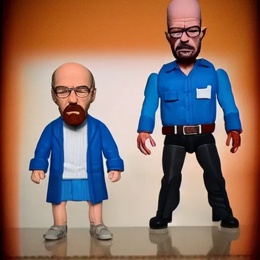 Prompt: billy crystal cosplay walter white, stop motion vinyl action figure, plastic, toy, butcher billy style