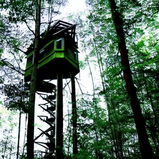 Image similar to futuristic tree house utopian forest