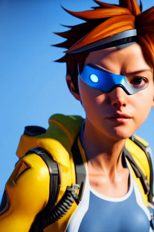 Prompt: realistic still of tracer, amazing details 8 k beautiful