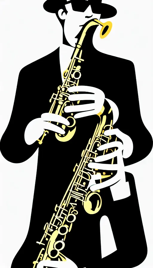 Image similar to jazz saxophone player by jesper esjing