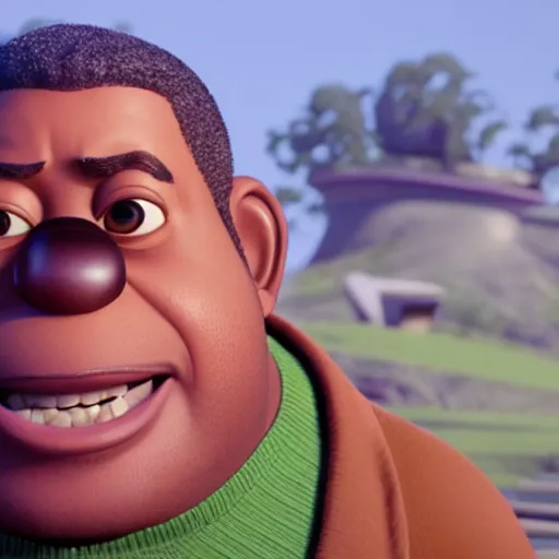 Prompt: forest whitaker as a pixar disney character from up ( 2 0 0 9 ), unreal engine, octane render, 3 d render, photorealistic