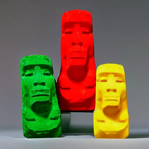 Image similar to photo of Haribo Gummy moai Easter Island heads