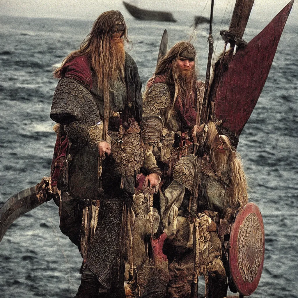 Image similar to Beautiful colored-photo cameraphone 2005 soft liminal Photograph of Vikings