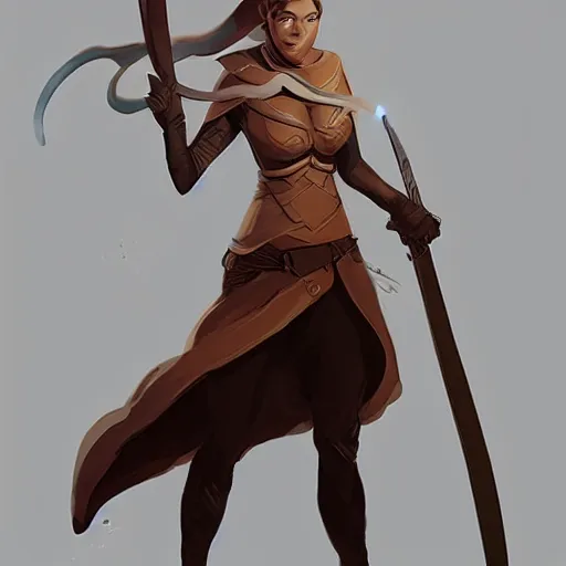 Prompt: cool female character holding a sword, digital painting, concept art, artstation, smooth, sharp focus, illustration