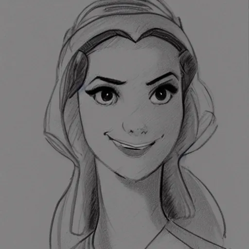 Image similar to milt kahl sketch of victoria justice as princess padme from star wars episode 3