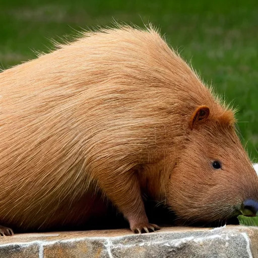 Prompt: Amy Schumer as a capybara