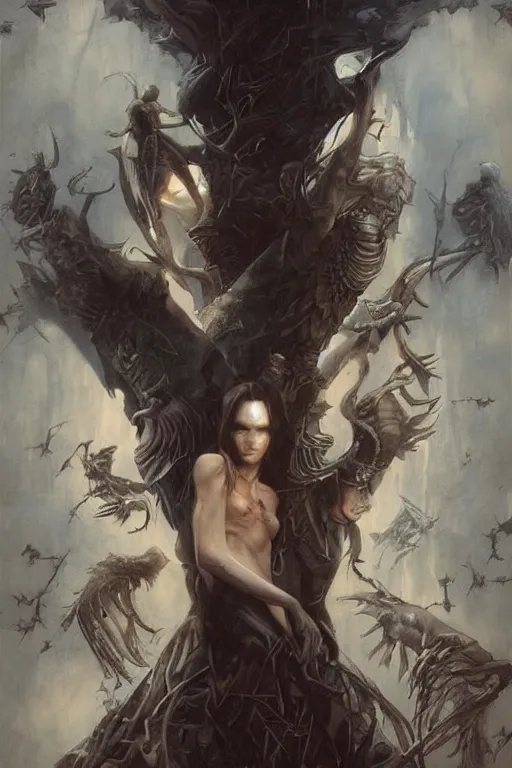 Prompt: love will tear us apart, extremely detailed painting by gerald brom and and greg rutkowski