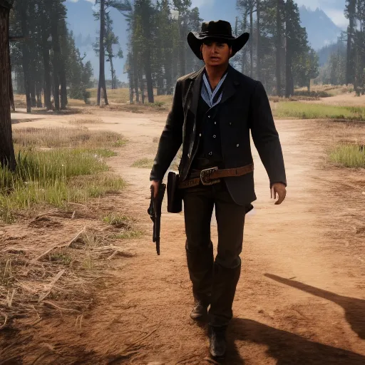 Image similar to Film still of Jeon Jung-kook, from Red Dead Redemption 2 (2018 video game)