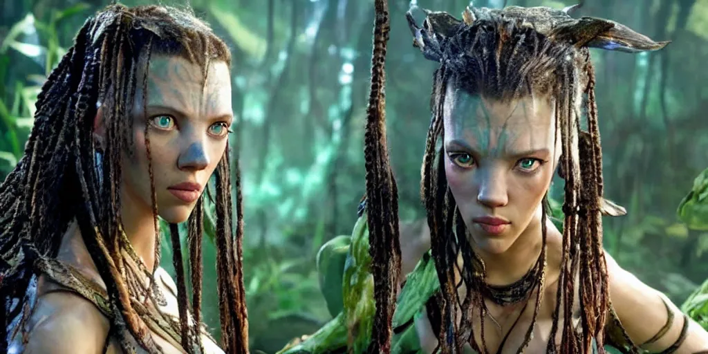 Image similar to Scarlett Johansson in a scene from the movie Avatar