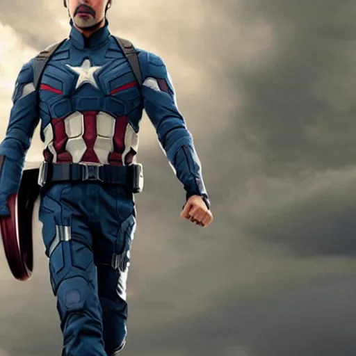 Image similar to Keanu reeves as Captain America 4K quality super realistic