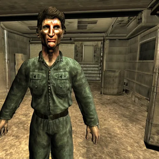 Prompt: todd howard in fallout 1 0