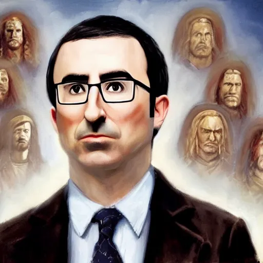Portrait of stoic looking john oliver as the vigo stable diffusion