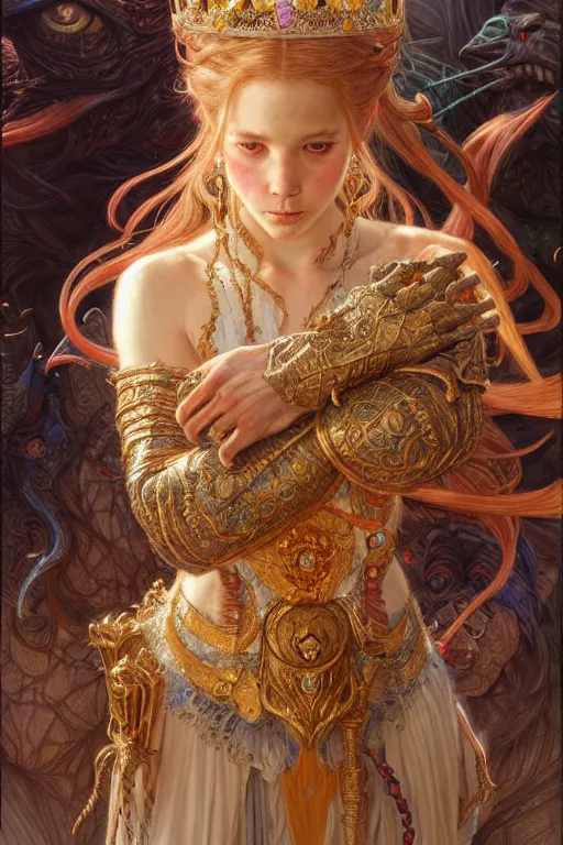 Image similar to highly detailed full shot portrait of a enchanted wolf in the form of a beautiful young princess. d & d, art by donato giancola and ruan jia and carl larsson and magali villeneuve. trending on artstation, intricate details, energetic composition, golden ratio, concept art, illustration, elegant art