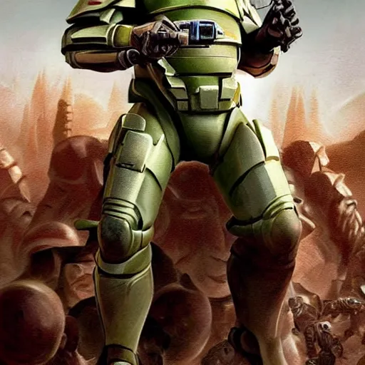 Prompt: Alan Ritchson as doomguy with no helmet, artstation hall of fame gallery, editors choice, #1 digital painting of all time, most beautiful image ever created, emotionally evocative, greatest art ever made, lifetime achievement magnum opus masterpiece, the most amazing breathtaking image with the deepest message ever painted, a thing of beauty beyond imagination or words, 4k, highly detailed, cinematic lighting