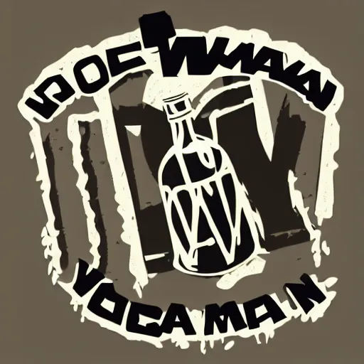 Image similar to a logo that says “vodka man”