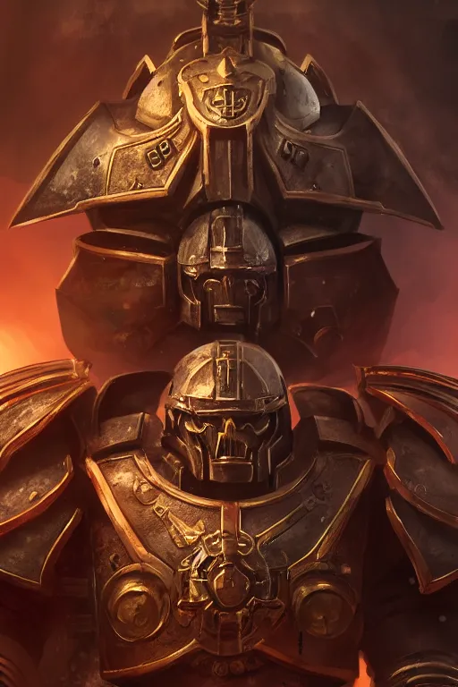 Image similar to armor portrait heros warhammer 4 0 k horus heresy fanart - the primarchs emperor by johannes helgeson animated with vfx concept artist & illustrator global illumination ray tracing hdr fanart arstation zbrush central hardmesh 8 k octane renderer comics stylized